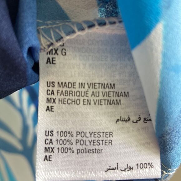 JM Collection Island Brezze half button down blouse sz L NWT - Picture 6 of 8